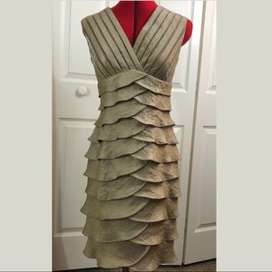Eliza J  Gold formal cocktail sheath Dress Size 6P